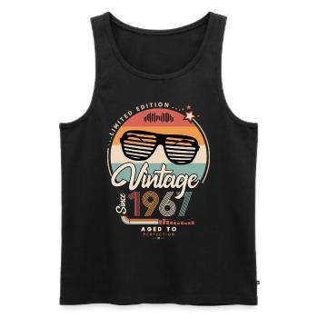 Jahrgang seit 1967 - Männer Premium Bio Tank Top - Schwarz - Vorne - Michal (187cm)