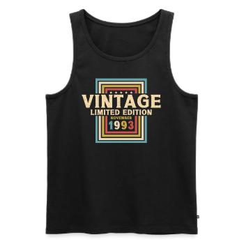 30th Birthday Vintage November Vintage 1993 - Men's Premium Organic Tank Top - black - Front - Michal (187cm)