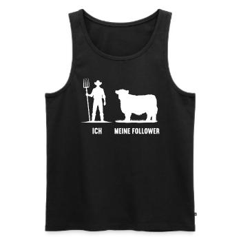 Ich Meine Follower Galloway Kühe Kuh Bauern Bauer - Männer Premium Bio Tank Top - Schwarz - Vorne - Michal (187cm)