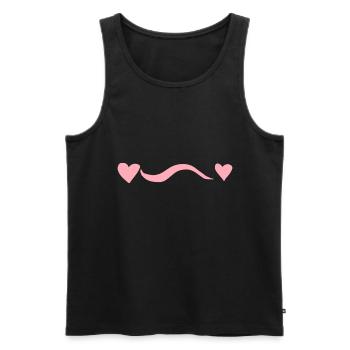 rosa linie zwei herzen rosa herz - Männer Premium Bio Tank Top - Schwarz - Vorne - AI Model Male 178 light (178cm)