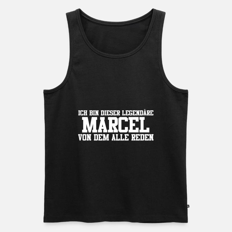 Marcel Name Design - Männer Premium Bio Tank Top - Schwarz