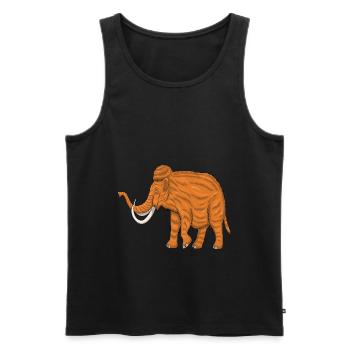 Mammut Ausgestorbener Elefant Geschenk - Männer Premium Bio Tank Top - Schwarz - Vorne - Michal (187cm)