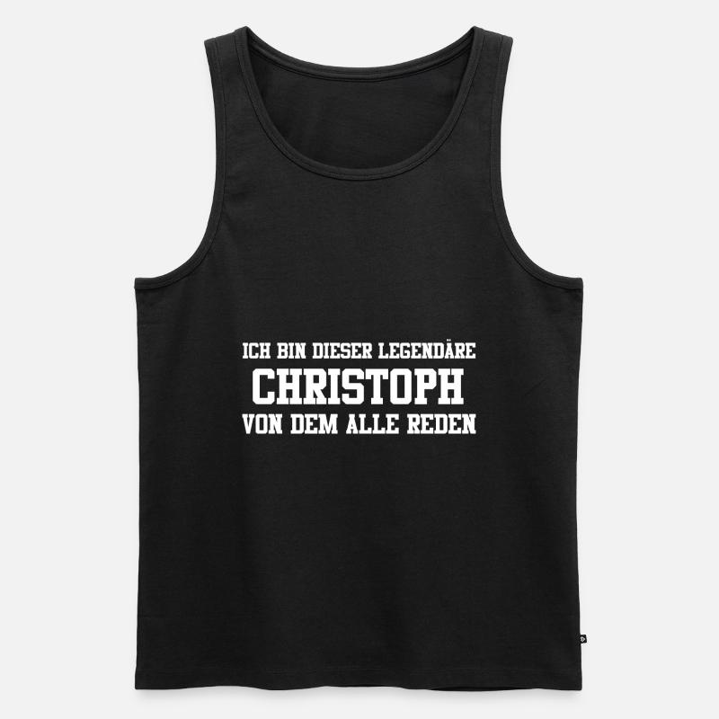 Christoph Name Design - Männer Premium Bio Tank Top - Schwarz