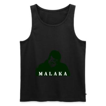 Malaka - Männer Premium Bio Tank Top - Schwarz - Vorne - AI Model Male 178 light (178cm)