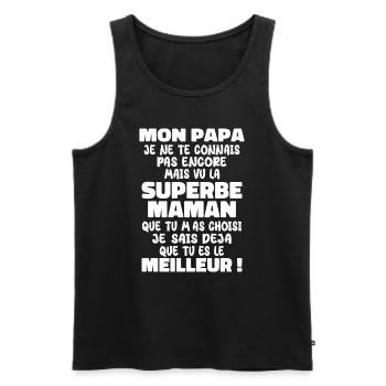Pregnancy Announcement Gift Future Dad Future Mom - Men's Premium Organic Tank Top - black - Front - Michal (187cm)