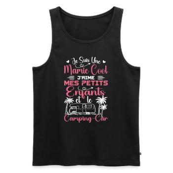 Oma, ich liebe meine kleinen Kinder und das Wohnmobil - Männer Premium Bio Tank Top - Schwarz - Vorne - Michal (187cm)