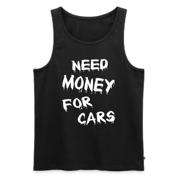 Need Money for Cars - Débardeur bio Premium Homme - noir - Devant - AI Model Male 178 light (178cm)