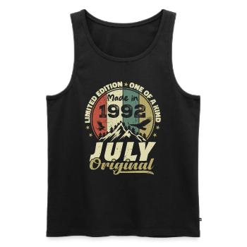 Juli 1992 Geburtstagsgeschenk 1992 Juli 1992 - Männer Premium Bio Tank Top - Schwarz - Vorne - Michal (187cm)