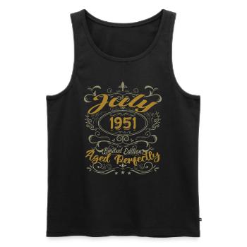 Juli 1951 Geburtstag Juli 1951 Geschenk 1951 - Männer Premium Bio Tank Top - Schwarz - Vorne - Michal (187cm)
