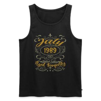 Juli 1989 Geburtstag Juli 1989 Geschenk 1989 - Männer Premium Bio Tank Top - Schwarz - Vorne - Michal (187cm)