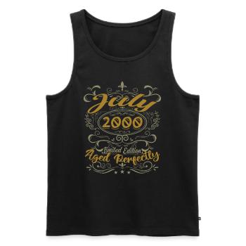 Juli 2000 Geburtstag Juli 2000 Geschenk 2000 - Männer Premium Bio Tank Top - Schwarz - Vorne - AI Model Male 178 light (178cm)