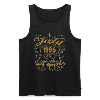 Juli 1996 Geburtstag Juli 1996 Geschenk 1996 - Männer Premium Bio Tank Top - Schwarz - Vorne - AI Model Male 178 light (178cm)