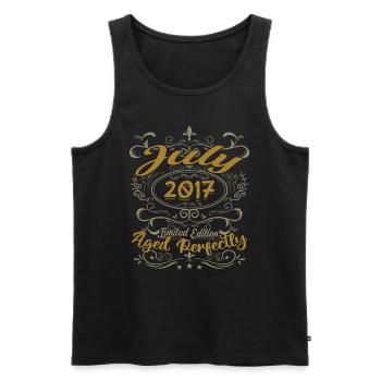 July 2017 Birthday July 2017 Gift 2017 - Men's Premium Organic Tank Top - black - Front - AI Model Male 178 light (178cm)
