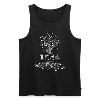 1946 Gaming Geburtstagsgeschenk, 1946 Gamer Geschenk - Männer Premium Bio Tank Top - Schwarz - Vorne - Michal (187cm)