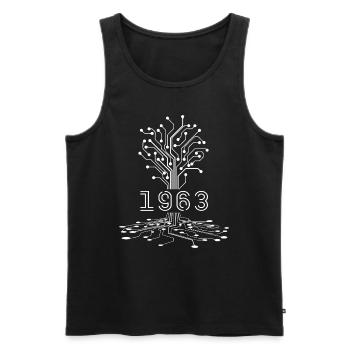 1963 Gaming Geburtstagsgeschenk, 1963 Gamer Geschenk - Männer Premium Bio Tank Top - Schwarz - Vorne - Michal (187cm)