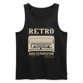 Retro 2013 Birthday Gift 2013 Vintage 2013 - Men's Premium Organic Tank Top - black - Front - AI Model Male 178 light (178cm)