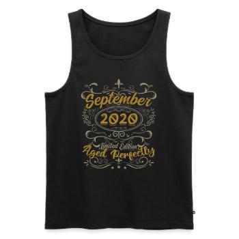 Legenden September 2020 | Geschenk September 2020 - Männer Premium Bio Tank Top - Schwarz - Vorne - Michal (187cm)