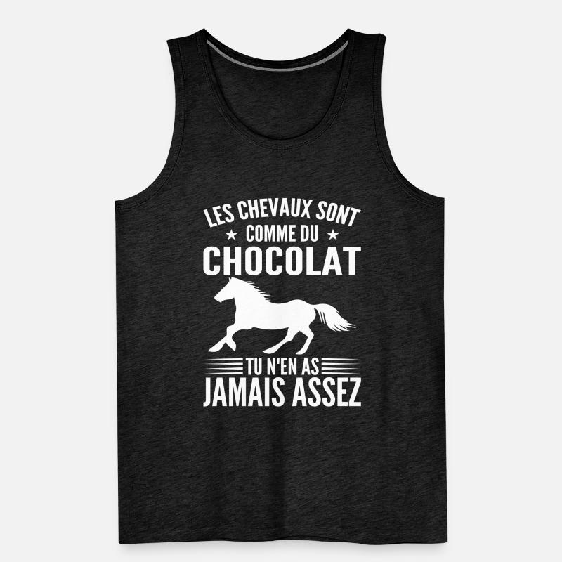 Les Chevaux Sont Comme Du Chocolat | Cavalière Débardeur bio Premium Homme