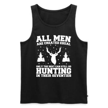 The best can still go hunting in their seventies - Débardeur bio Premium Homme - noir - Devant - AI Model Male 178 light (178cm)