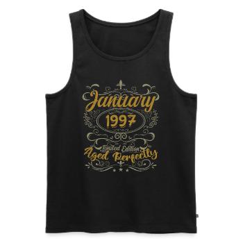 January Birthday Gift Born In January 1997 - Men's Premium Organic Tank Top - black - Front - Michal (187cm)