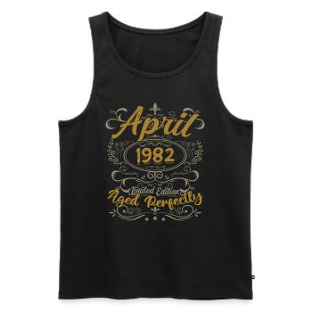 April 1982 Birthday Gift April 1982 - Men's Premium Organic Tank Top - black - Front - Michal (187cm)
