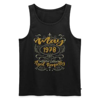 Jahrgang Mai 1978 Geburtstag Mai 1978 Geburtstag Mai 1978 - Männer Premium Bio Tank Top - Schwarz - Vorne - Michal (187cm)