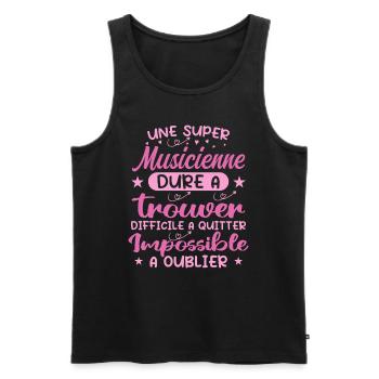 A Super Musician - Musician Gift - Men's Premium Organic Tank Top - black - Front - AI Model Male 178 light (178cm)