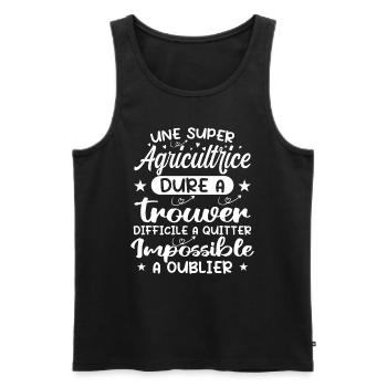 A Super Farmer - Farmer Gift - Men's Premium Organic Tank Top - black - Front - Michal (187cm)