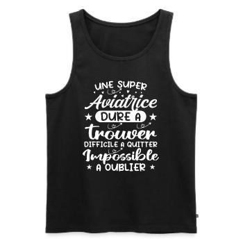 A Super Aviator - Aviator Gift - Men's Premium Organic Tank Top - black - Front - AI Model Male 178 light (178cm)