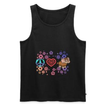 Mammut - Männer Premium Bio Tank Top - Schwarz - Vorne - Michal (187cm)