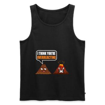 Vulkan - Männer Premium Bio Tank Top - Schwarz - Vorne - AI Model Male 178 light (178cm)