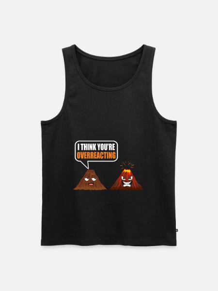 volcano - Men's Premium Organic Tank Top - black
