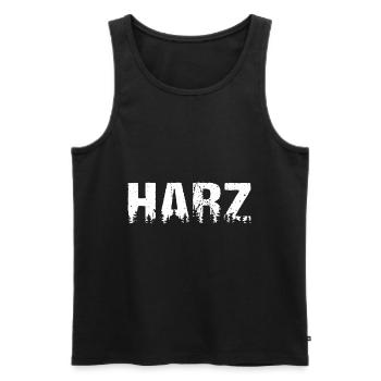 Harz Wald Natur - Männer Premium Bio Tank Top - Schwarz - Vorne - Michal (187cm)