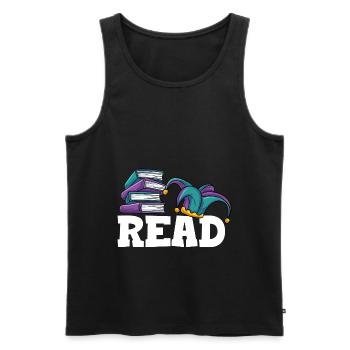 Lesen - Männer Premium Bio Tank Top - Schwarz - Vorne - AI Model Male 178 light (178cm)