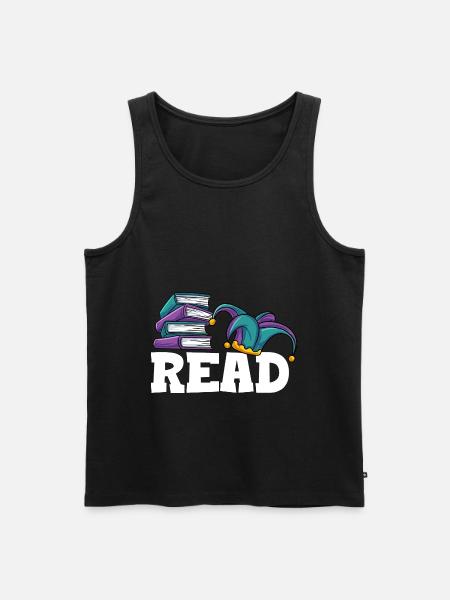 Lesen - Männer Premium Bio Tank Top - Schwarz