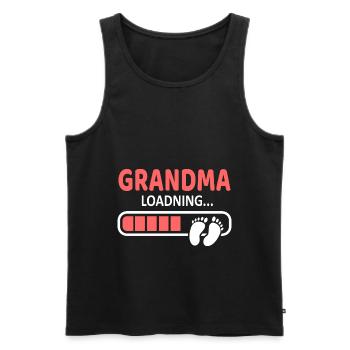 Granny - Men's Premium Organic Tank Top - black - Front - Michal (187cm)