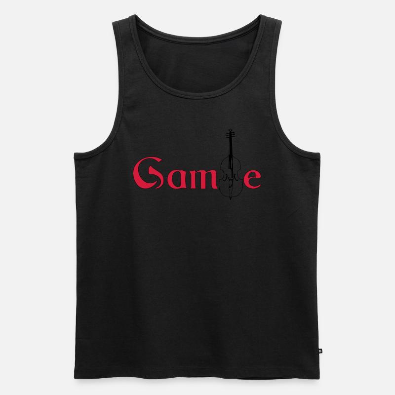 gambe6 2 3 - Männer Premium Bio Tank Top - Schwarz
