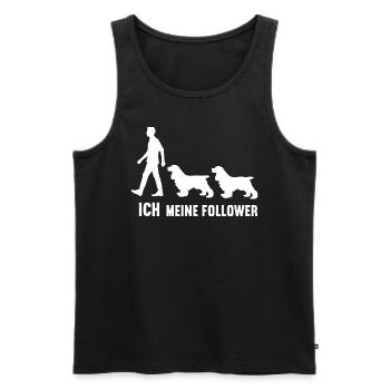 Ich Meine Follower Cocker Spaniel Spanielbesitzer - Männer Premium Bio Tank Top - Schwarz - Vorne - Michal (187cm)
