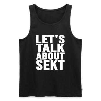 let's talk about sparkling wine - Men's Premium Organic Tank Top - black - Front - AI Model Male 178 light (178cm)