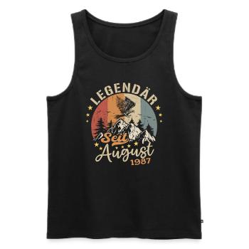 Legendär seit August 1987 Geburtstag Geschenk - Männer Premium Bio Tank Top - Schwarz - Vorne - Michal (187cm)