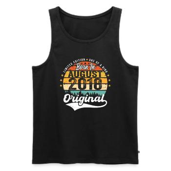August 2018 Geburtstag Geschenkideen 2018 August - Männer Premium Bio Tank Top - Schwarz - Vorne - Michal (187cm)