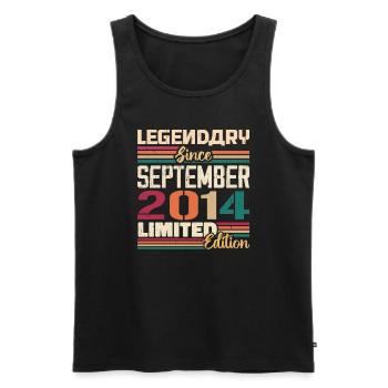 September 2014 Anniversary 2014 September Gift - Men's Premium Organic Tank Top - black - Front - Michal (187cm)