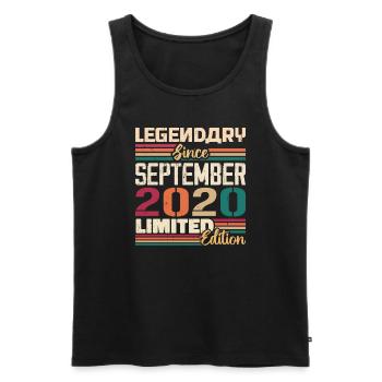 September 2020 Anniversary 2020 September Gift - Men's Premium Organic Tank Top - black - Front - Michal (187cm)