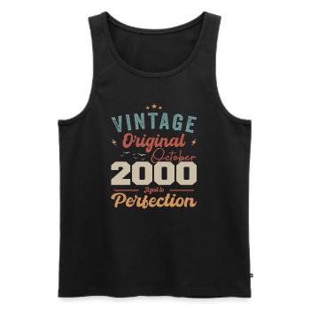 October 2000 Birthday Present 2000 October - Men's Premium Organic Tank Top - black - Front - Michal (187cm)