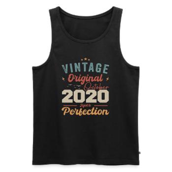Oktober 2020 Geburtstagsgeschenk 2020 Oktober - Männer Premium Bio Tank Top - Schwarz - Vorne - Michal (187cm)