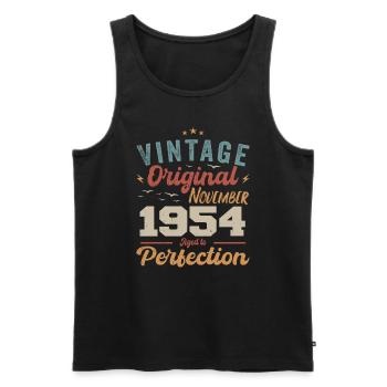 Legendär Seit November 1954 - 1954 - Männer Premium Bio Tank Top - Schwarz - Vorne - Michal (187cm)