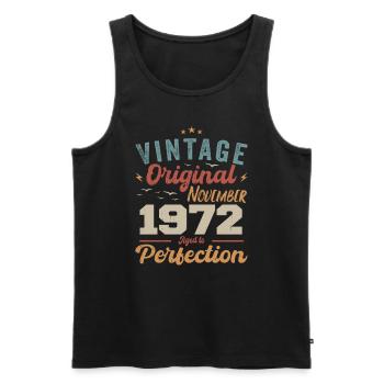 Legendär Seit November 1972 - 1972 - Männer Premium Bio Tank Top - Schwarz - Vorne - AI Model Male 178 light (178cm)