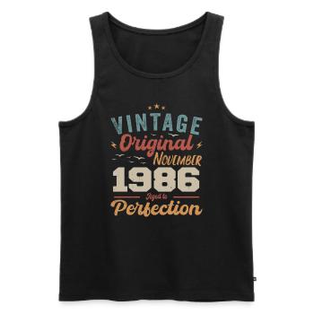 Legendary since November 1986 - 1986 - Men's Premium Organic Tank Top - black - Front - Michal (187cm)