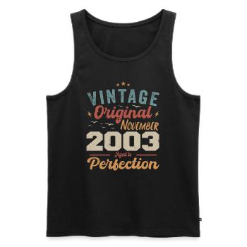 Legendary since November 2003 - 2003 - Men's Premium Organic Tank Top - black - Front - Michal (187cm)