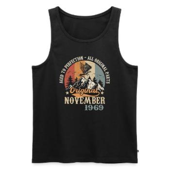 Birthday in November 1969 - November 1969 - Men's Premium Organic Tank Top - black - Front - Michal (187cm)